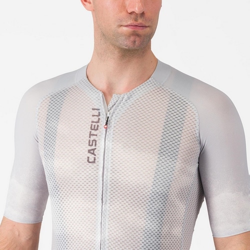 CASTELLI ( カステリ ) 半袖ジャージ CLIMBER'S A/C JERSEY ( クライマーズ A/C ジャージ ) シルバーグレー/スモーキーグレー M