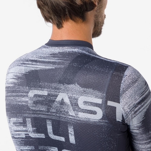 CASTELLI ( �J�X�e�� ) �����W���[�W STRATUS LOGO JERSEY ( �X�g���^�X ���S �W���[�W ) �g���C���C�g�u���[/�E�B���^�[�X�J�C S