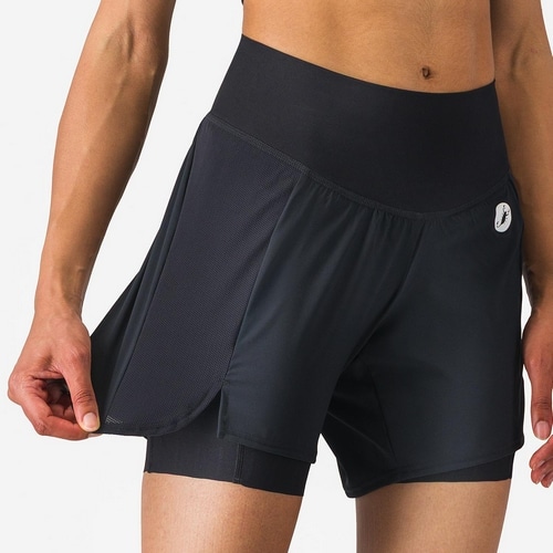 CASTELLI ( カステリ ) カジュアルパンツ MOVEMENT TRAVEL SHORT ( ムーブメント トラベル ショーツ ) ブラック XS レディース