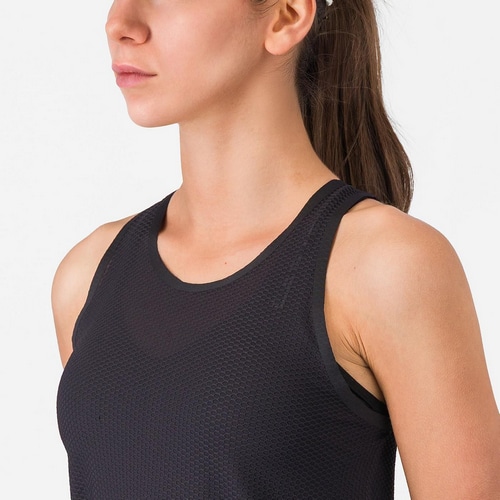 CASTELLI ( カステリ ) Tシャツ・カジュアルウェア COMFORT TRAVEL MESH TOP ( コンフォート トラベル メッシュ トップ ) ブラック S レディース