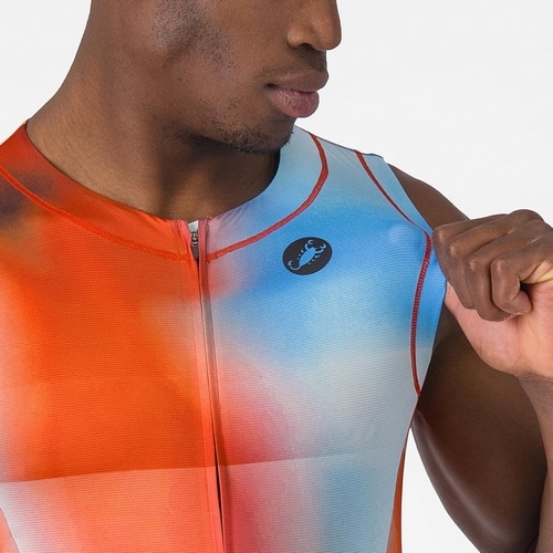 CASTELLI ( �J�X�e�� ) �g���C�X�[�c FREE SANREMO 3 SUIT SLEEVELESS ( �t���[ �T������ 3 �X�[�c �X���[�u���X ) �p�v���J/�E�B���^�[�X�J�C-�u���b�N M
