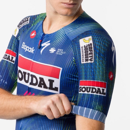 CASTELLI ( カステリ ) 半袖ジャージ AERO RACE 8S JERSEY ( エアロ レース 8S ジャージ ) ブルー/エレクトリックライム M