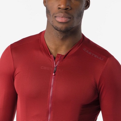 CASTELLI ( カステリ ) 半袖ジャージ ESPRESSO 2 LS JERSEY ( エスプレッソ 2 ロングスリーブジャージ ) ガーネット M
