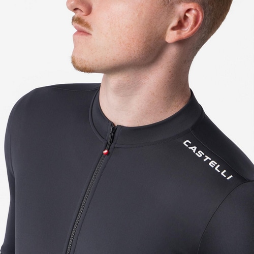CASTELLI ( カステリ ) 長袖ジャージ ESPRESSO THERMAL 2 JERSEY ( エスプレッソ サーマル 2 ジャージ ) ブラック/ホワイト M