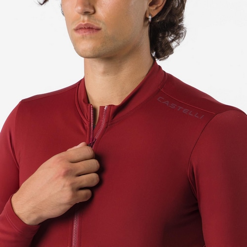 CASTELLI ( カステリ ) 長袖ジャージ ESPRESSO THERMAL 2 JERSEY ( エスプレッソ サーマル 2 ジャージ ) ガーネット M