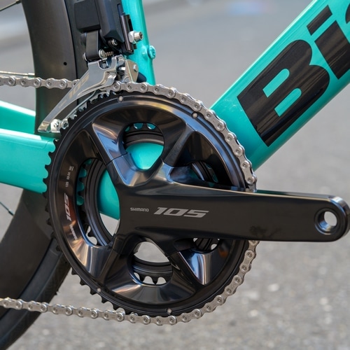BIANCHI ( �r�A���L ) ���[�h�o�C�N OLTRE COMP 105 DI2 ( �I���g�� �R���v 105 DI2 ) ���^���b�N�`�F���X�e/�u���b�N�t���O���b�V�[ 50 ( �g���ڈ�165cm�O�� )