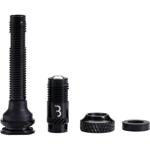 BBB ( ビービービー ) バルブ&エクステンション CORECAP AL VALVE BTI-166 ( コアキャップ チューブレスバルブセット ) ブラック 40mm