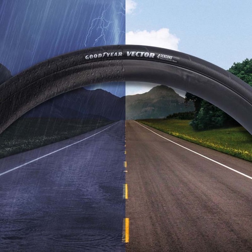 GOODYEAR ( ObhC[ ) N`[ Vector 4Seasons Tube Type ( xN^[ tH[V[YY `[u^Cv ) ubN 700x30 (30-622)