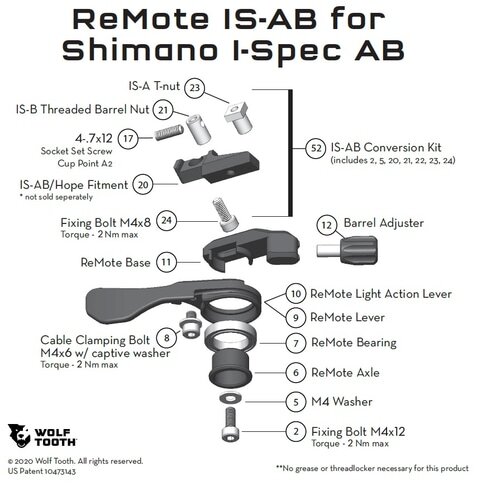 WOLFTOOTH ( �E���t�g�D�[�X ) �V�[�g�|�X�g�p�[�c REMOTE BARREL ADJUSTER ( �����[�g �o���� �A�W���X�^�[ )