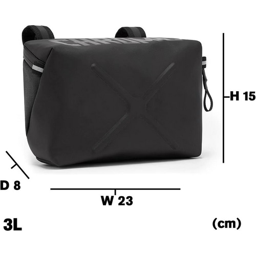 CHROME ( N[ ) tgobO/nhobO HELIX HANDLEBAR BAG ( wbNX nho[obO ) tHO 3L