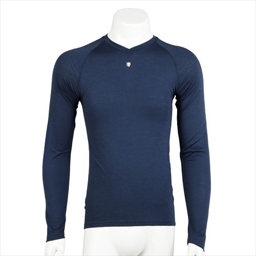 KAPELMUUR ( カペルミュール ) Tシャツ・カジュアルウェア 長袖ベースレイヤー メリノウール100 ネイビー S 【越谷店アウトレット特価】