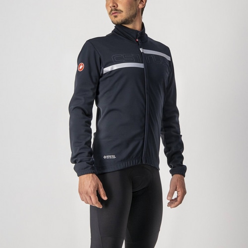 CASTELLI ( カステリ ) ジャケット TRANSITION 2 JKT 越谷店アウトレット特価品 ( トランジション2 ジャケット ) ライトブラック/ダークグレーシルバーリフレックス M