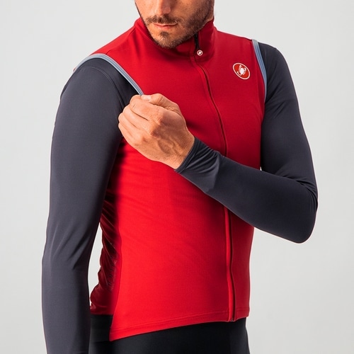CASTELLI ( カステリ ) ベスト・ジレ PERFETTO ROS VEST 越谷店アウトレット特価品 ( ペルフェット ロス ベスト ) レッド L