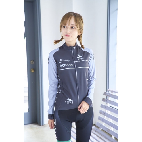 7-ITA ( セブンアイティエー ) 長袖ジャージ 【オンライン専売】 CAFE CAT LADY LS JERSEY ( カフェキャット レディース ロングスリーブジャージ ) グラファイト M レディース