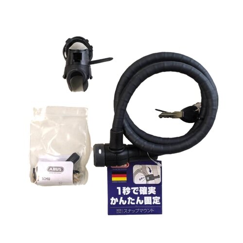 ABUS ( アブス ) ワイヤーロック MICROFLEX ( マイクロフレックス ) 6615 KEY ブラック 120cm