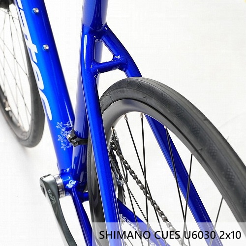 CORRATEC ( コラテック ) ロードバイク DOLOMITI DISC ( ドロミテ ディスク ) CUES U6030 2x10 / WH-RS171 ブラック/ブルー/ホワイト 42 (身長目安155cm前後)