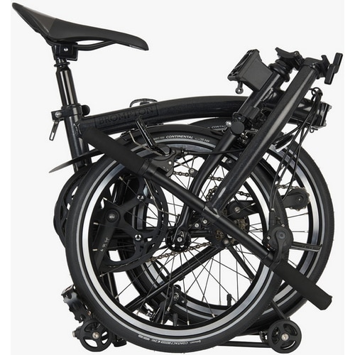 BROMPTON ( ブロンプトン ) 折りたたみ自転車 P Line Low ( P ライン ロー ) S4R リアキャリア付 ミッドナイト ブラック メタリック YSオリジナル輪行バッグプレゼント