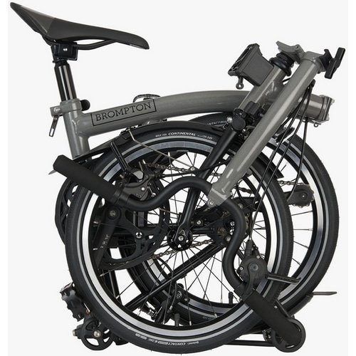 BROMPTON ( ブロンプトン ) 折りたたみ自転車 P Line Mid ( P ライン ミッド ) M4R リアキャリア付 Fizik Aliante R7 ストーム グレー メタリック YSオリジナル輪行バッグプレゼント