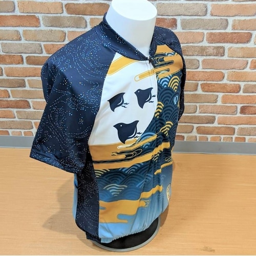 PEARL-IZUMI ( パールイズミ ) 半袖ジャージ YS621-B-9 プリント ジャージ 大浪に千鳥 S