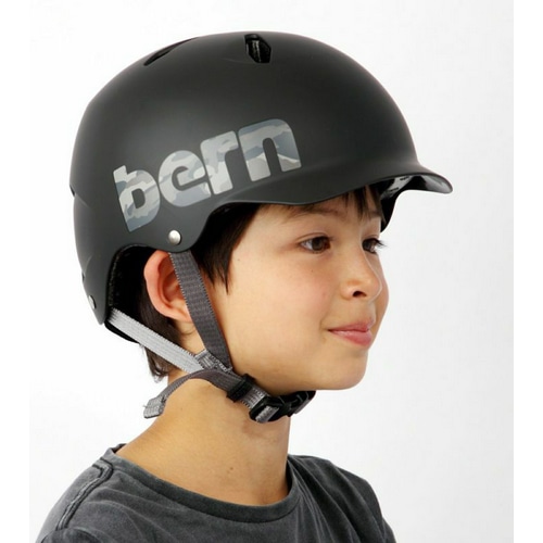 BERN ( バーン ) キッズ用ヘルメット BANDITO ( バンディート ) マットブラック カモ ロゴ S-M