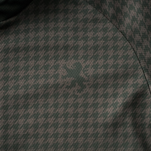 KAPELMUUR ( カペルミュール ) 半袖ジャージ レディース プリント半袖ジャージ マイクロ千鳥 ダークグリーン 36