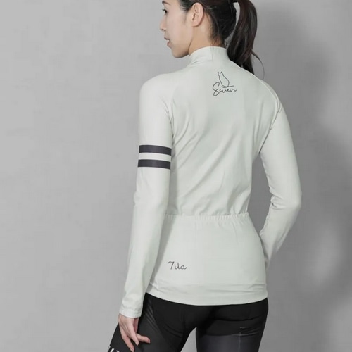 7-ITA ( セブンアイティエー ) 長袖ジャージ Cafe Cat Lady LS Jersey ( カフェ レディ ロングスリーブ ジャージ ) クリーム M レディース
