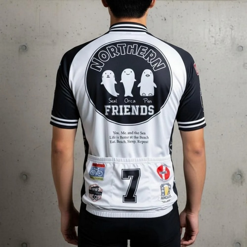 7-ITA ( セブンアイティエー ) 半袖ジャージ NORTHERN FRIENDS JERSEY ( ノーザン フレンズ ジャージ ) アイボリーグラファイト M