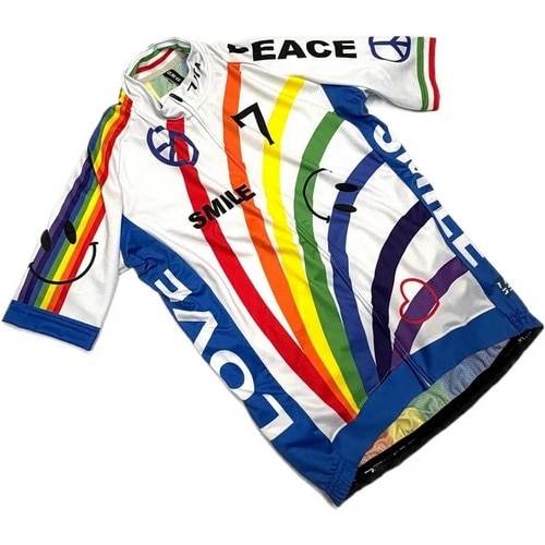 7-ITA ( セブンアイティエー ) 半袖ジャージ RAINBOW SMILE JERSEY ( レインボー スマイル ジャージ ) オフホワイト M