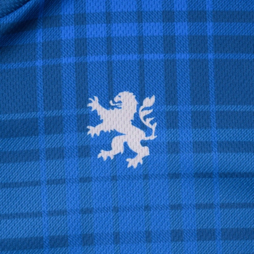 KAPELMUUR ( カペルミュール ) 長袖ジャージ プリント長袖ジャージ タータンチェック ブルー XS