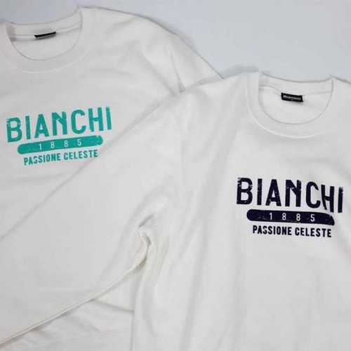 BIANCHI ( ビアンキ ) Ｔシャツ・カジュアルウェア クルーネックスウェット ホワイト/チェレステ M