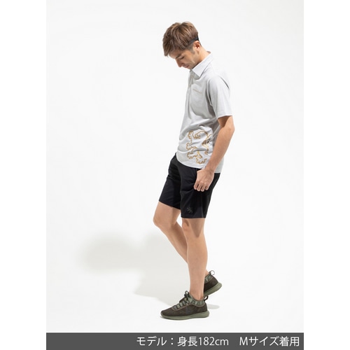 KAPELMUUR ( カペルミュール ) Tシャツ・カジュアルウェア 半袖ドライポロシャツ ゴールドライオン ライトグレー L