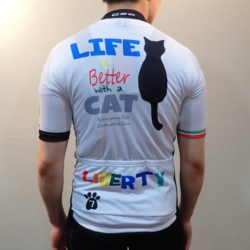 7-ITA ( セブンアイティエー ) 半袖ジャージ LIBERTY CAT JERSEY ( リバティ キャット ジャージ ) ホワイト S