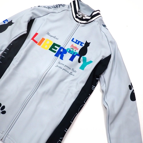 7-ITA ( セブンアイティエー ) 長袖ジャージ LIBERTY CAT LADY LS JERSEY ( リバティー キャット レディー ロングスリーブ ジャージ ) グレー XS レディース