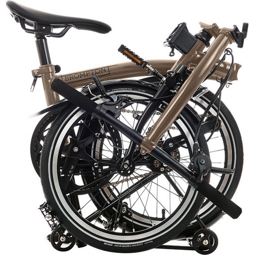 BROMPTON ( ブロンプトン ) 折りたたみ自転車 P LINE EXPLORE LOW ( Pライン エクスプローラー ロウ ) リアキャリア付き SLR 12S ブロンズスカイ ( 適正身長145-185cm前後 )