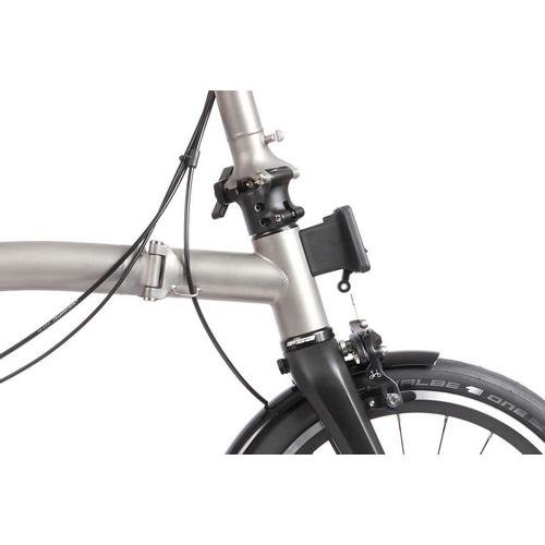BROMPTON ( ブロンプトン ) 折りたたみ自転車 T LINE URBAN MID M4L ( T ライン アーバン ミッド M4L ) ブラック/ブラステッドチタニウム ワンサイズ ( 適正身長145-185cm前後 )