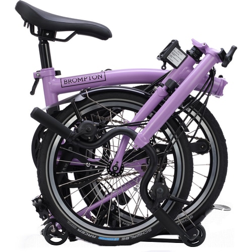 BROMPTON ( ブロンプトン ) 折りたたみ自転車 C LINE EXPLORE MID ( Cライン エクスプローラ ミッド ) MLR リアキャリア付 12S ライラックストーン (身長目安 145-185cm)
