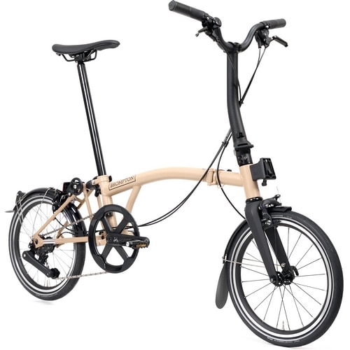 BROMPTON ( ブロンプトン ) 折りたたみ自転車 P LINE MK2 ( Pライン マーク2 ) 4速 MID ラックなし M4L デューンサンド ( 適正身長145-185cm前後 )
