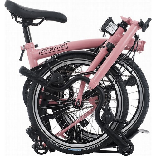 BROMPTON ( ブロンプトン ) 折りたたみ自転車 C Line URBAN MID ( Cライン アーバン ミッド ) M4R 4S リアキャリア付き フラミンゴピンク (身長目安 145-185cm)