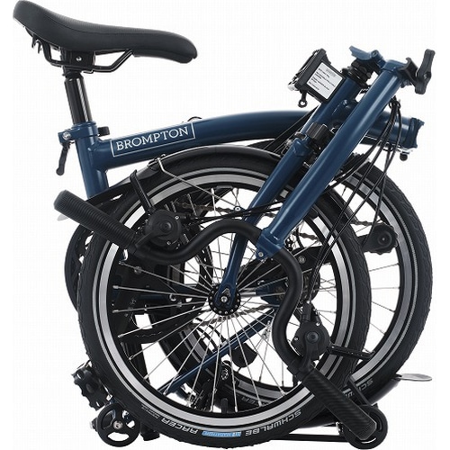 BROMPTON ( ブロンプトン ) 折りたたみ自転車 C Line URBAN LOW ( Cライン アーバン ロウ ) S4R 4S リアキャリア付き オーシャンブルー (身長目安 145-185cm)