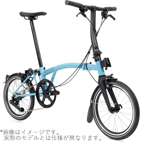 BROMPTON ( ブロンプトン ) 折りたたみ自転車 P LINE MK2 ( Pライン マーク2 ) 12速 LOW ラックなし SLL クラウドメタリック ( 適正身長145-185cm前後 )