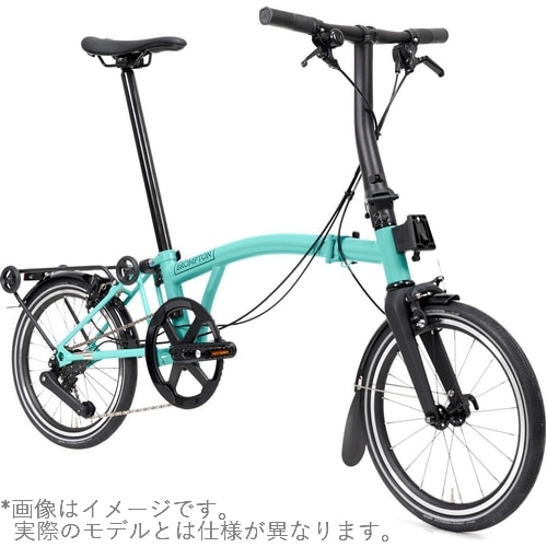 BROMPTON ( ブロンプトン ) 折りたたみ自転車 P LINE MK2 ( Pライン マーク2 ) 12速 LOW ラックあり SLR ターキッシュグリーン ( 適正身長145-185cm前後 )
