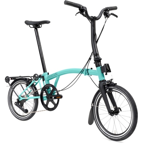 BROMPTON ( ブロンプトン ) 折りたたみ自転車 P LINE MK2 ( Pライン マーク2 ) 4速 MID ラックあり M4R ターキッシュグリーン ( 適正身長145-185cm前後 )