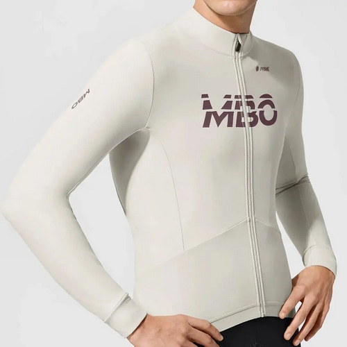 MBO ( �G���r�[�I�[ ) �����W���[�W C162 MEN'S LONG SLEEVE THERMAL JERSEY ( �����Y �����O�X���[�u �T�[�}���W���[�W ) ���C�g�x�[�W��/�O���[ M