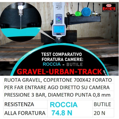 BARBIERI ( �o���r�G�� ) �`���[�u NXT ROCCIA TPU �`���[�u GRAVEL �u���[ 700X35-45C FV45 ( 622 )