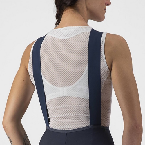 CASTELLI ( カステリ ) ビブタイツ VELOCISSIMA DT BIBTIGHT ( ヴェロチッシマ DT ビブタイツ ) ブルー/シルバーリフレックス S レディース