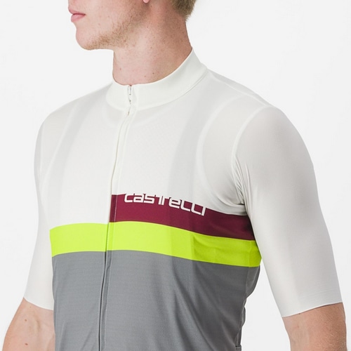 CASTELLI ( JXe ) W[W A BLOCCO JERSEY ( ubR W[W ) IVORY / BORDEAUX - E.LIME - S.SAGE ( AC{[ / {h[ - GNgbNC - ZhiZ[W ) S