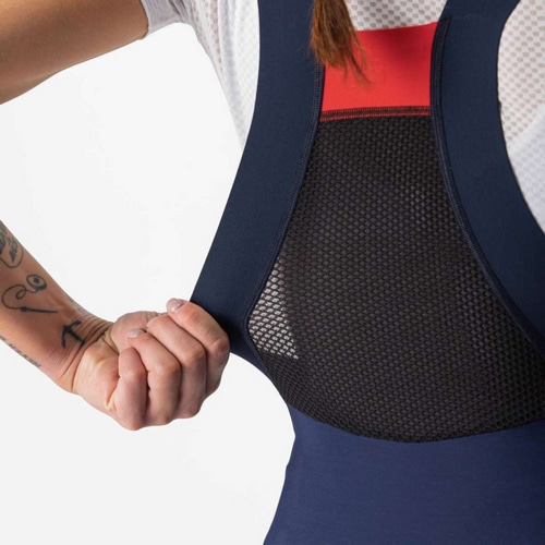 CASTELLI ( カステリ ) ビブタイツ SORPASSO ROS W BIBTIGHT ( ソルパッソ ロス W ビブタイツ ) ベルジャンブルー/シルバーリフレックス XS レディース