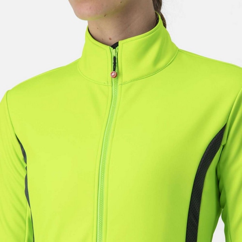 CASTELLI ( カステリ ) ジャケット DINAMICA 2 JACKET ( ディナミカ 2 ジャケット ) エレクトリックライム/ブラックリフレックス XS レディース