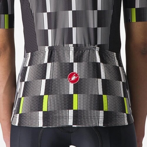 CASTELLI ( カステリ ) 半袖ジャージ DIMENSIONE JERSEY ( ディメンション ジャージ ) ブラック/ホワイト-エレクトリックライム S レディース