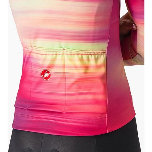 CASTELLI ( カステリ ) 長袖ジャージ PHASE JERSEY ( フェイズ ジャージ ) マルチカラーピンク S レディース